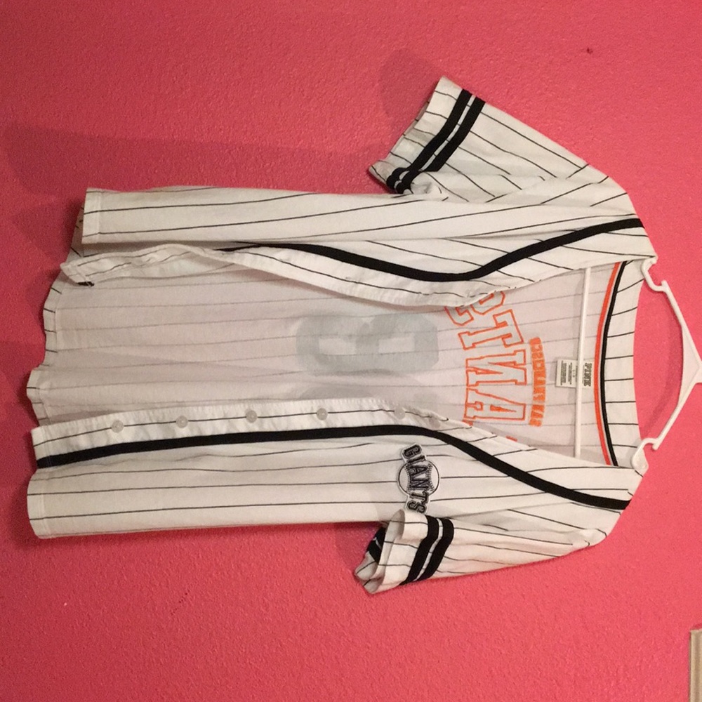 Pink Victoria secret Giants shirt
